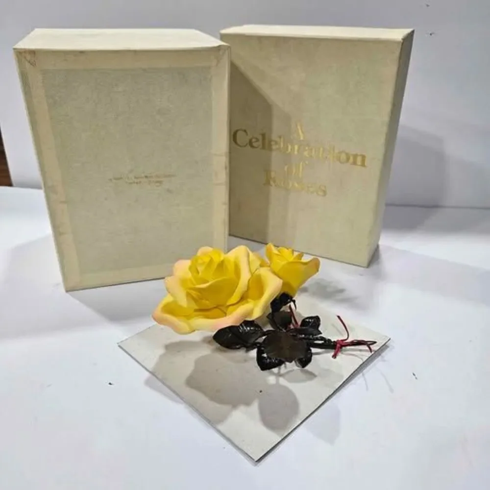 A Celebration of Roses Yellow Rose Figurine with Box